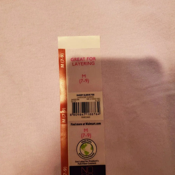 NWT NOBO Short Sleeved Crewneck Shirt Lavender Sunrise M(7-9) - Picture 2 of 6